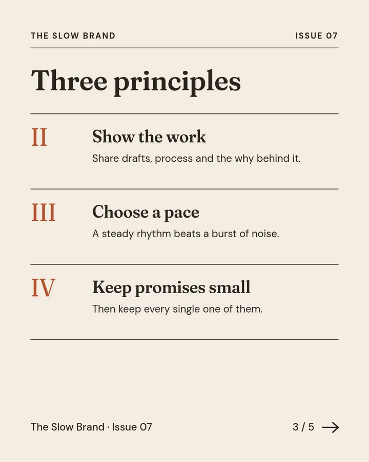 Three principles, numbered II to IV