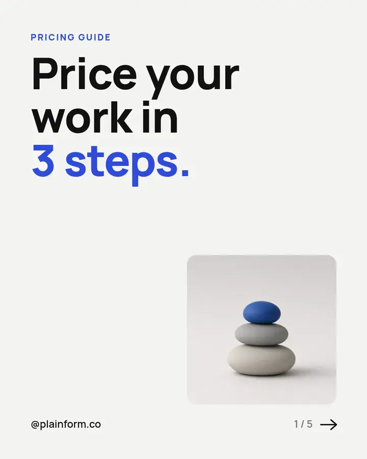 Cover: Price your work in 3 steps