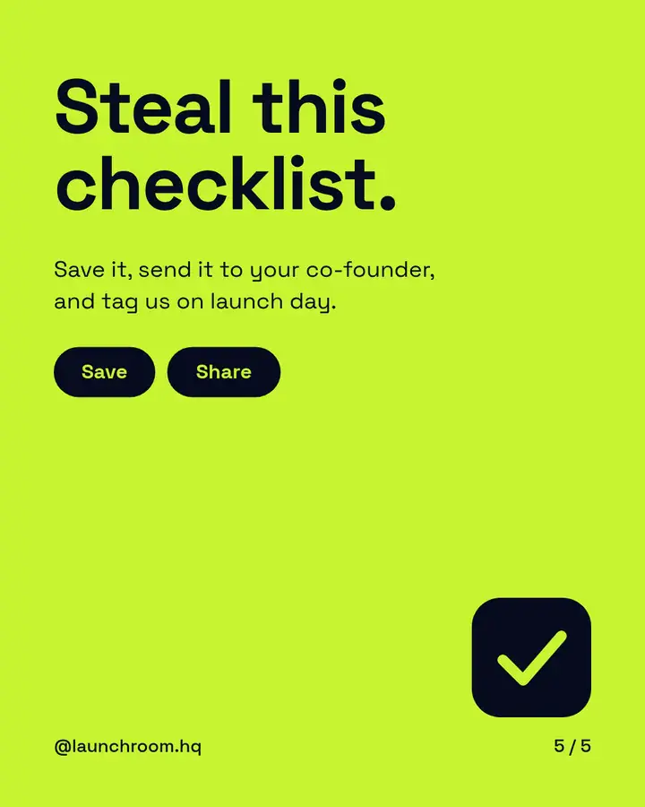 Call to action: Steal this checklist