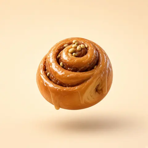 Glazed cardamom bun