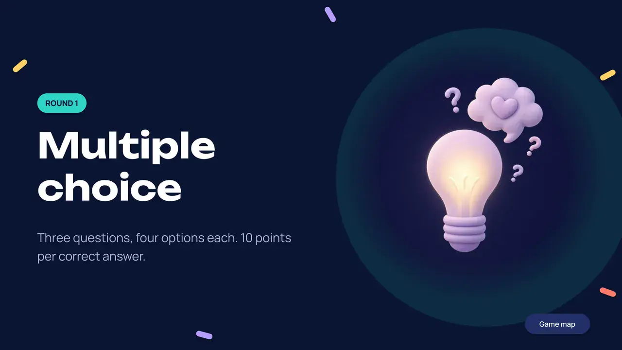 Slide 5: Round 1 intro: multiple choice