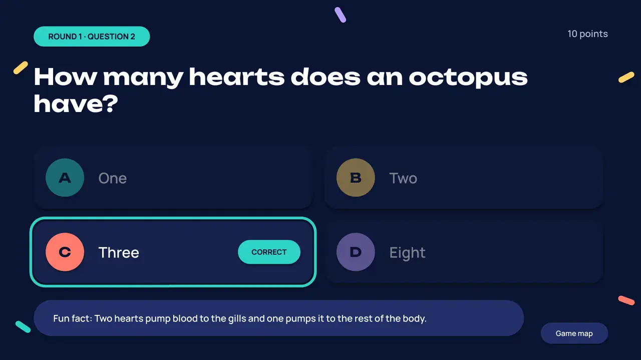 Slide 9: Question 2: answer and fun fact