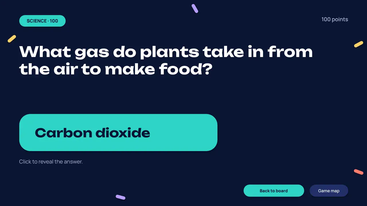Slide 21: Board: Science 100