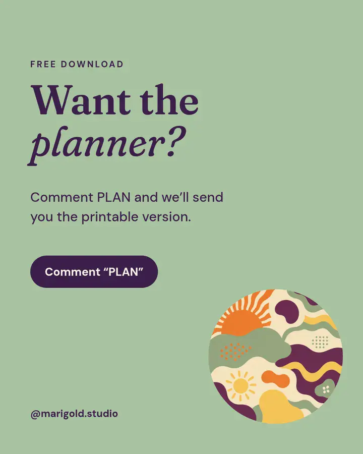 Carousel · CTA: Instagram carousel template sample for the fictional Marigold Studio